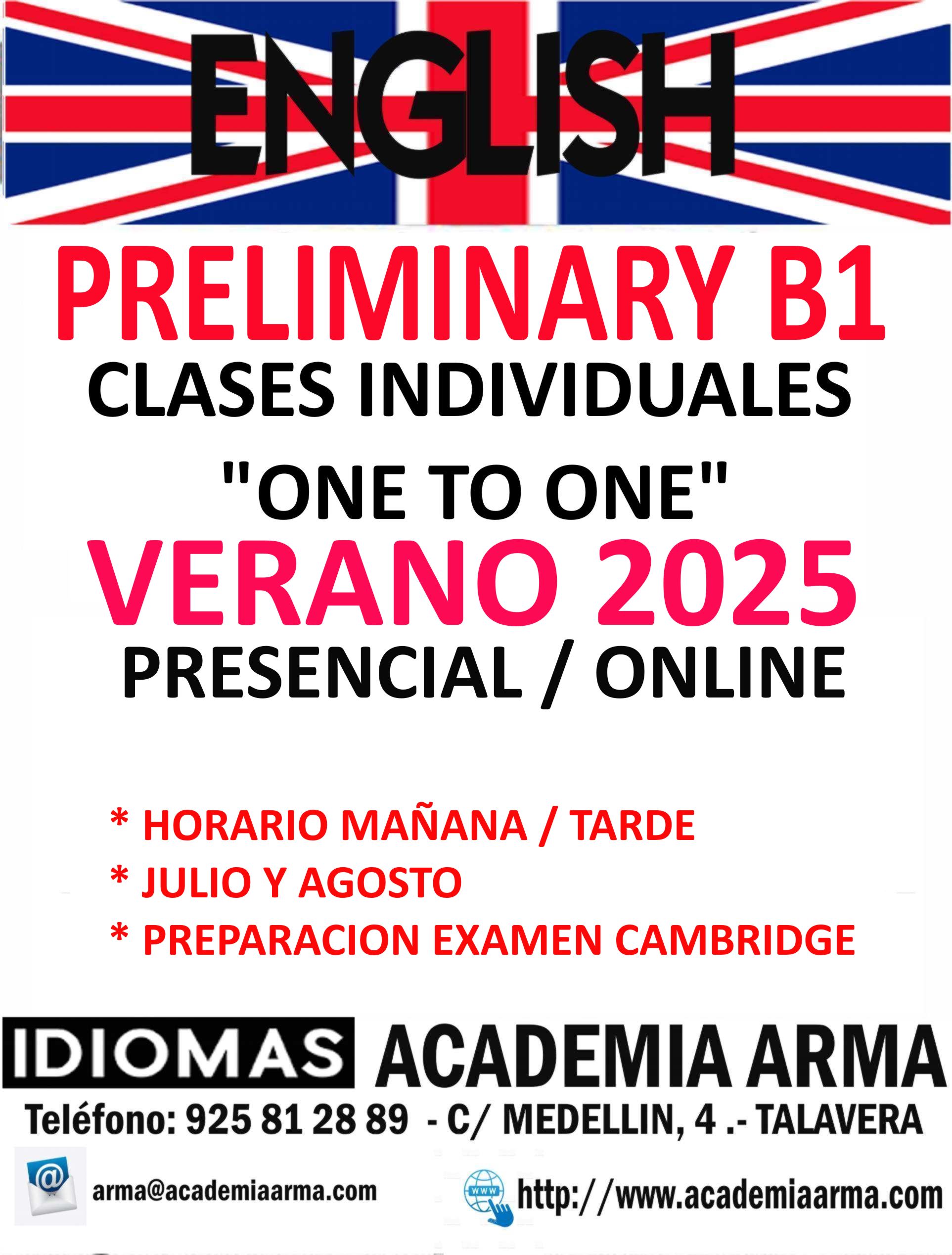 B1 ONE TO ONE VERANO 2025 - Inicio